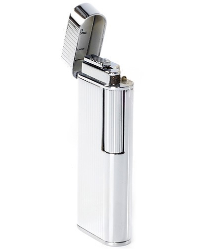 Corona Accord Pipe Lighter � Chrome with lines