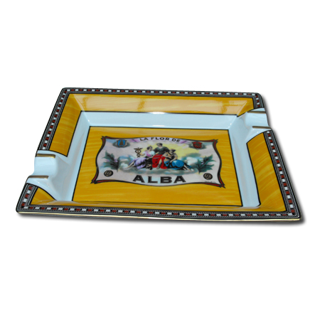 Elie Bleu Alba Gold Yellow Porcelain Ashtray