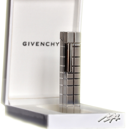 Givenchy Flint Silver Diamond cut block square Lighter (3803)