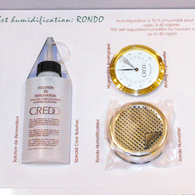 Credo Rondo Humidification Set - Gold - up to 40 cigars