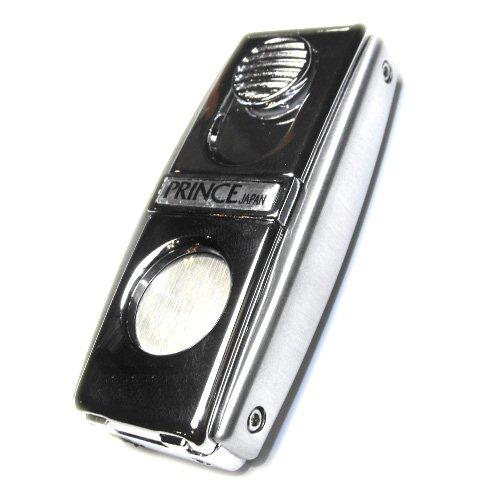 Prince Cigar Jet Lighter with Cutter - Chrome