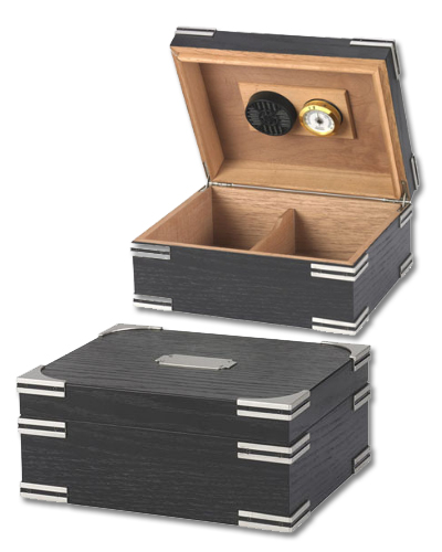 Enterprise Ironside � Ebony Humidor � 50 cigar capacity