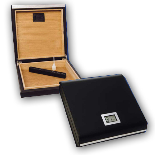 Leather Covered Desk Top/Travel Humidor