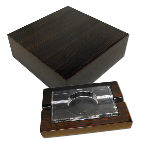 Chamberlain Gift Set Humidor with Ashtray � 75 cigars capacity