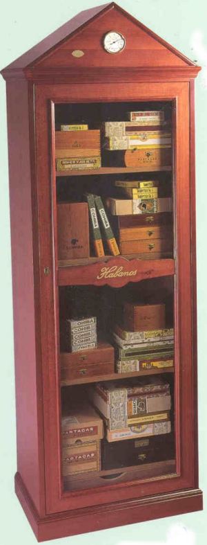 Monarca - Free Standing Showcase Humidor - Mahogany Finish