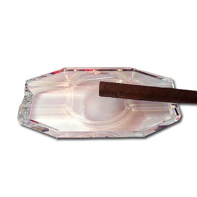 Vector Crystal Cigar Ashtray - Two Cigar rest
