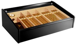 Deluxe Vega (black) Cigar Humidor