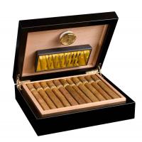 Adorini Torino Black Deluxe Cigar Humidor - 30 Cigar Capacity