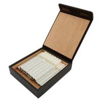 Brown Leather Cedar Lined Magnetic Cigarillos Case