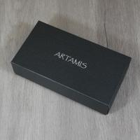 Artamis Robusto Navy Leather Cigar Case with White Stitching - Fits 3 Cigars