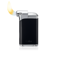Colibri Pacific Air Single Soft Flame Lighter - Black & Chrome