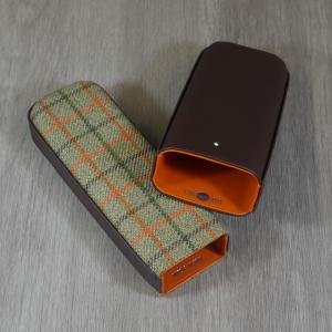 Dunhill Highland Cigar Case - Brown/Green - Fits 2 Cigars