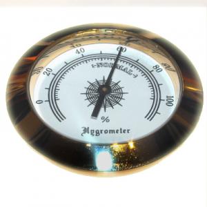 Analogue Hygrometer - Brass Finish  - 2 inch