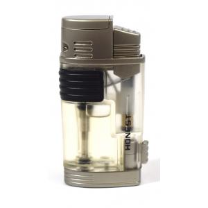 Honest Cromer- Twin Jet Lighter with Punch Cutter - Clear (HON100)