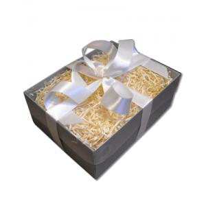 Gift Wrap / Gift Box - Clear Lid - Silver