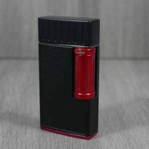 Colibri Julius Classic Double-flame Cigar Lighter - Black & Red
