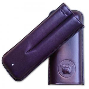 Dunhill Bulldog Cigar Case Corona Extra - Purple - Fits 2 Cigars (End of Line)