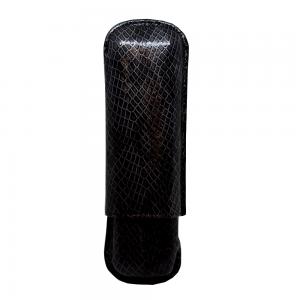 Recife Black Textured Cigar Case - 2 Cigar Capacity