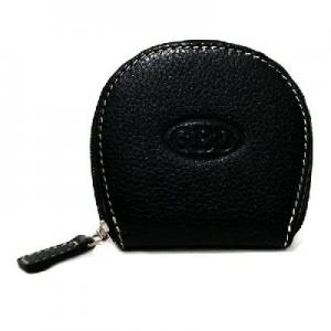 GBD Zipped Black Leather Coin Purse