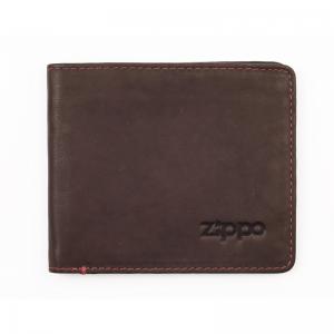 Zippo Leather Bi-Fold Wallet - Brown