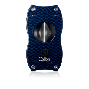 Colibri V Cut Carbon Fiber Cigar Cutter - Blue