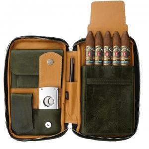 Peter James Cigar Aficionado Handmade Leather Travel Case - Master