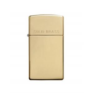 Zippo - High Polished Brass Slim Solid Brass - Windproof Lighter